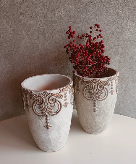 cement flower pot