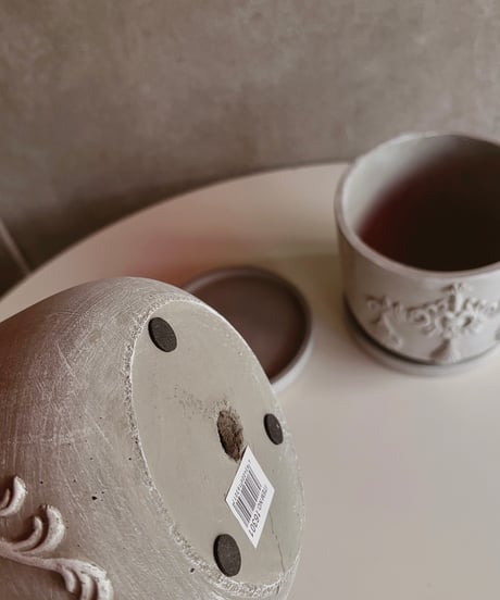 cement flower pot