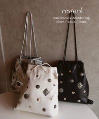 concho×studs shoulder bag