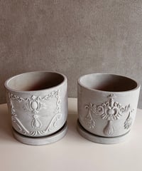 cement flower pot