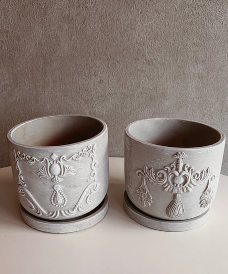 cement flower pot