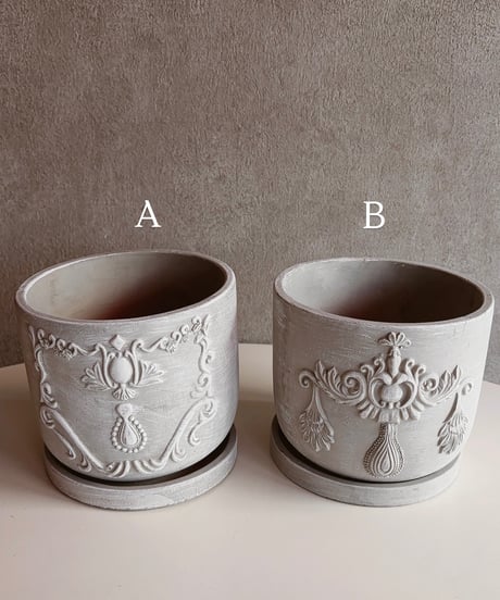 cement flower pot