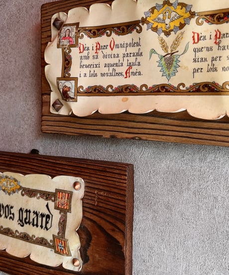 【スペイン蚤の市】Cataluña wood plate  1960〜80年もの