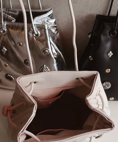 concho×studs shoulder bag