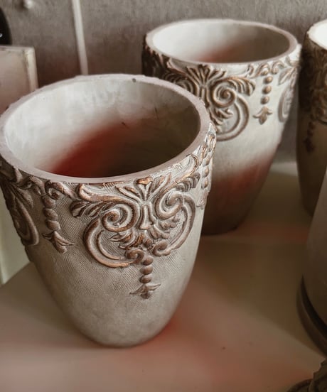 cement flower pot