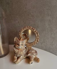 royal cat mirror objet