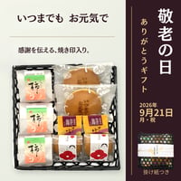 【敬老の日ギフト】京阿月の和菓子セット「いつまでもお元気で」の焼き印入り【配達日指定は9月10日以降で可能】