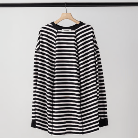 ［YENN264-81111] STRIPE FORM LONG T