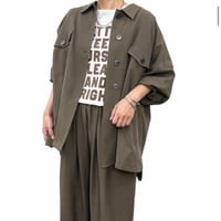 【siro de labonte 2027 SS】shirt jacket(stretch linen like twill)