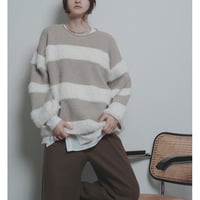 【CYAN TOKYO】ロールフィニッシュシャギーボーダー