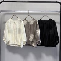 【MARGAUX VINTAGE 2027 PS】刺繍ZIPシアーブルゾン