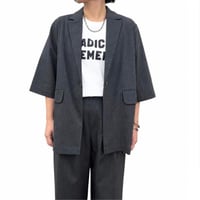 【siro de labonte 2027 SS】S/S jacket(stripe stretch flannel)