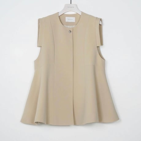 【CHIGNON】ソフトツイルフレアフォルムジレ