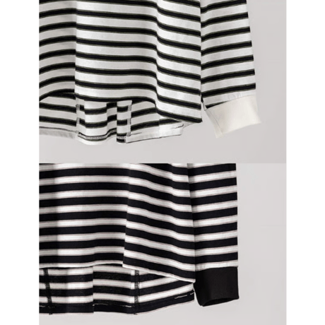 ［YENN264-81111] STRIPE FORM LONG T