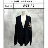【ayane 897137】ロゴ刺繍ニットカーディガン