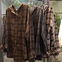 【siro de labonte 2027 SS】foody shirt(crinkle check)