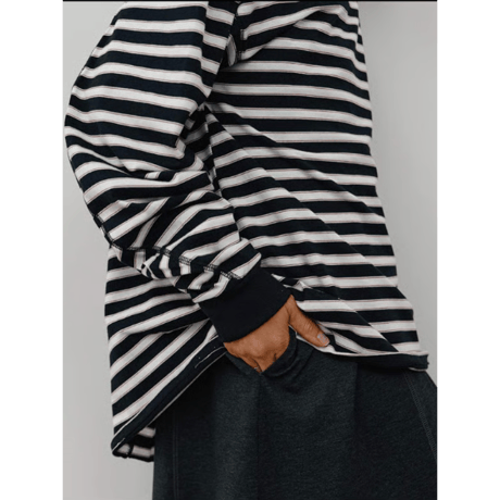 ［YENN264-81111] STRIPE FORM LONG T