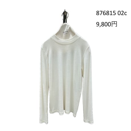 876815テンセルウールモックネックロンT