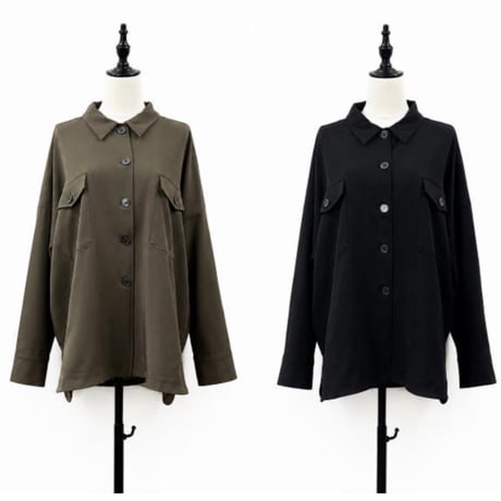 【siro de labonte 2027 SS】shirt jacket(stretch linen like twill)