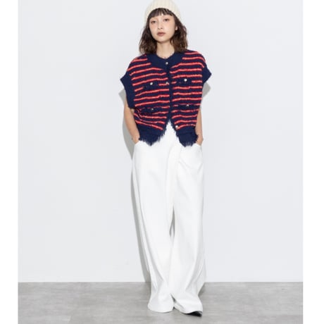 【MARGAUX VINTAGE 2027 PS】ボーダーシャネルニットベスト