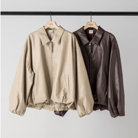 ［YENN264-42119] LEATHER LIKE BLOUSON