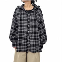 【siro de labonte 2027 SS】foody shirt(crinkle check)