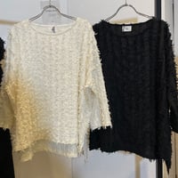 【siro de labonte 2027 SS】wide pullover(fringe Jacquard)