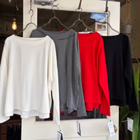 【ATELIER SIX】裏起毛チェーンロゴ刺繍ロンT
