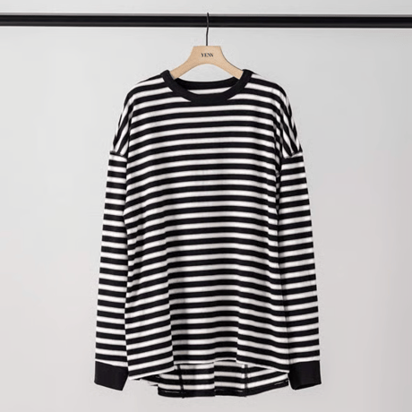［YENN264-81111] STRIPE FORM LONG T