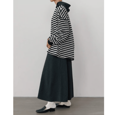 ［YENN264-81111] STRIPE FORM LONG T
