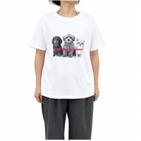 【siro de labonte 2027 SS】dog or cat? Tshirt(レディースサイズ）