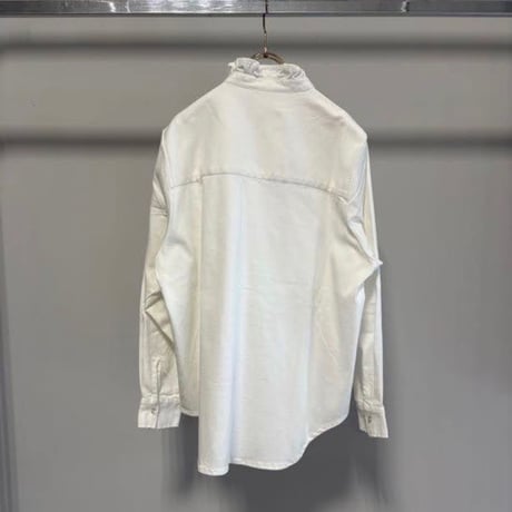 【MARGAUX VINTAGE 2027 PS】ライトオンスデニムフリルシャツ