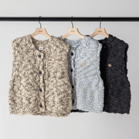 ［YENN264-91129] HAND SLUB MIX VEST