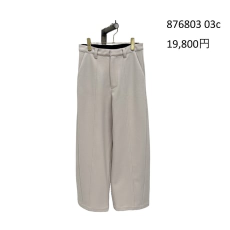 876803ニードルパンチバレルレッグパンツ