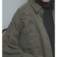 【CYAN TOKYO】刺繍オーバーシャツブルゾン