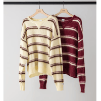 ［YENN264-92133] MULTI STRIPE KNIT PO