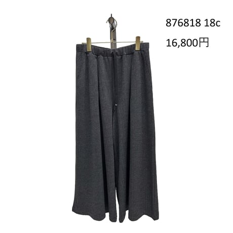 876818ヘリンボーンジャガードポンチタックワイドパンツ