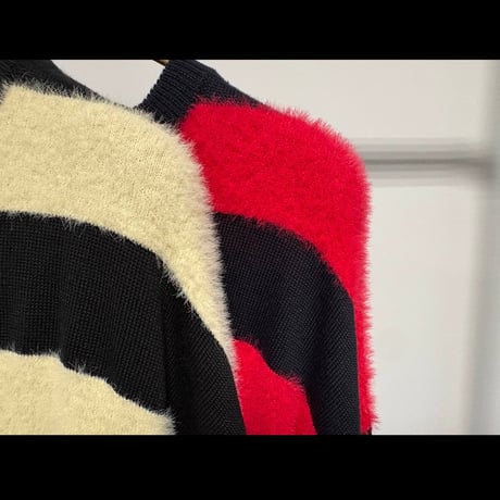 【MARUGAUX 2026 AW】異素材ボーダークルーカーディガン