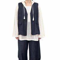 【siro de labonte 2027 SS】balloon Vneck vest(soft denim)