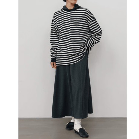 ［YENN264-81111] STRIPE FORM LONG T