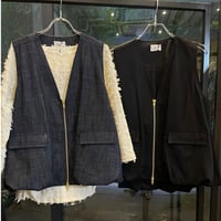 【siro de labonte 2027 SS】balloon Vneck vest(soft denim)