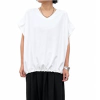【siro de labonte 2027 SS】Vneck tucksleeve pullover (hightwist smooth)