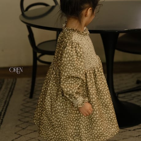 [予約] Margo Leopard Dress/ OREN by Hibyebebe