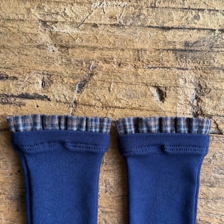 [予約] Checkered socks/ marron