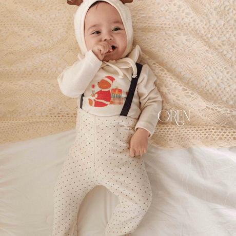[予約] Ange Blanc Footed Leggings (bebe)/ OREN by Hibyebebe