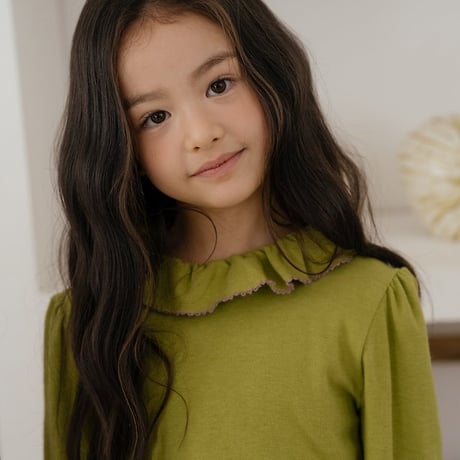 [予約] Blooming Ruffle Picot T-Shirt/ OREN by Hibyebebe