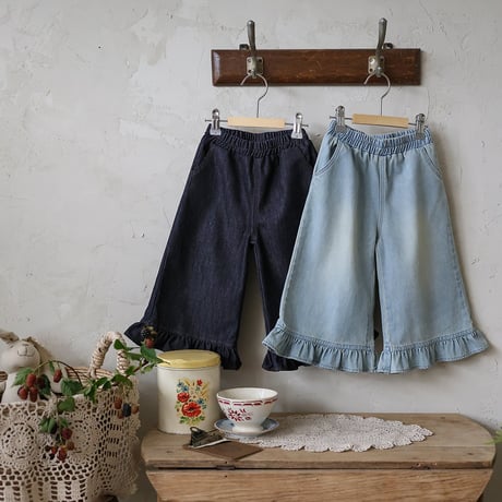 [予約] Cha-Cha Denim Pants / Puella FLO