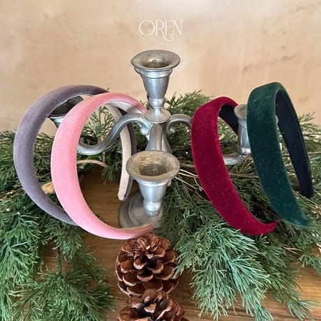 [予約] Velvet Headband/ OREN by Hibyebebe