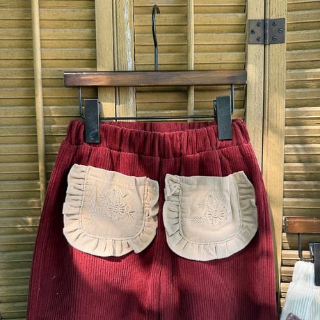 [予約] Naomi Ruffle Corduroy Pants/ OREN by Hibyebebe