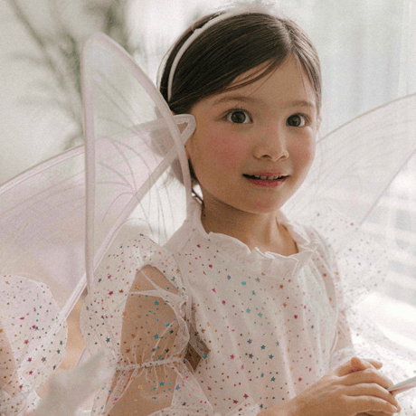 [予約] Little Angel Dress& Headband set (White)/ Mini Recipe